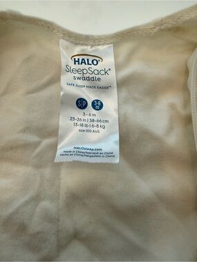 Halo SleepSack Swaddle in Cream 3-6m